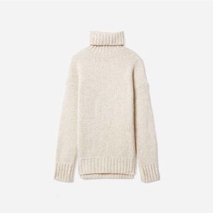 Everlane Cloud Turtleneck XXS in Heathered Ivory